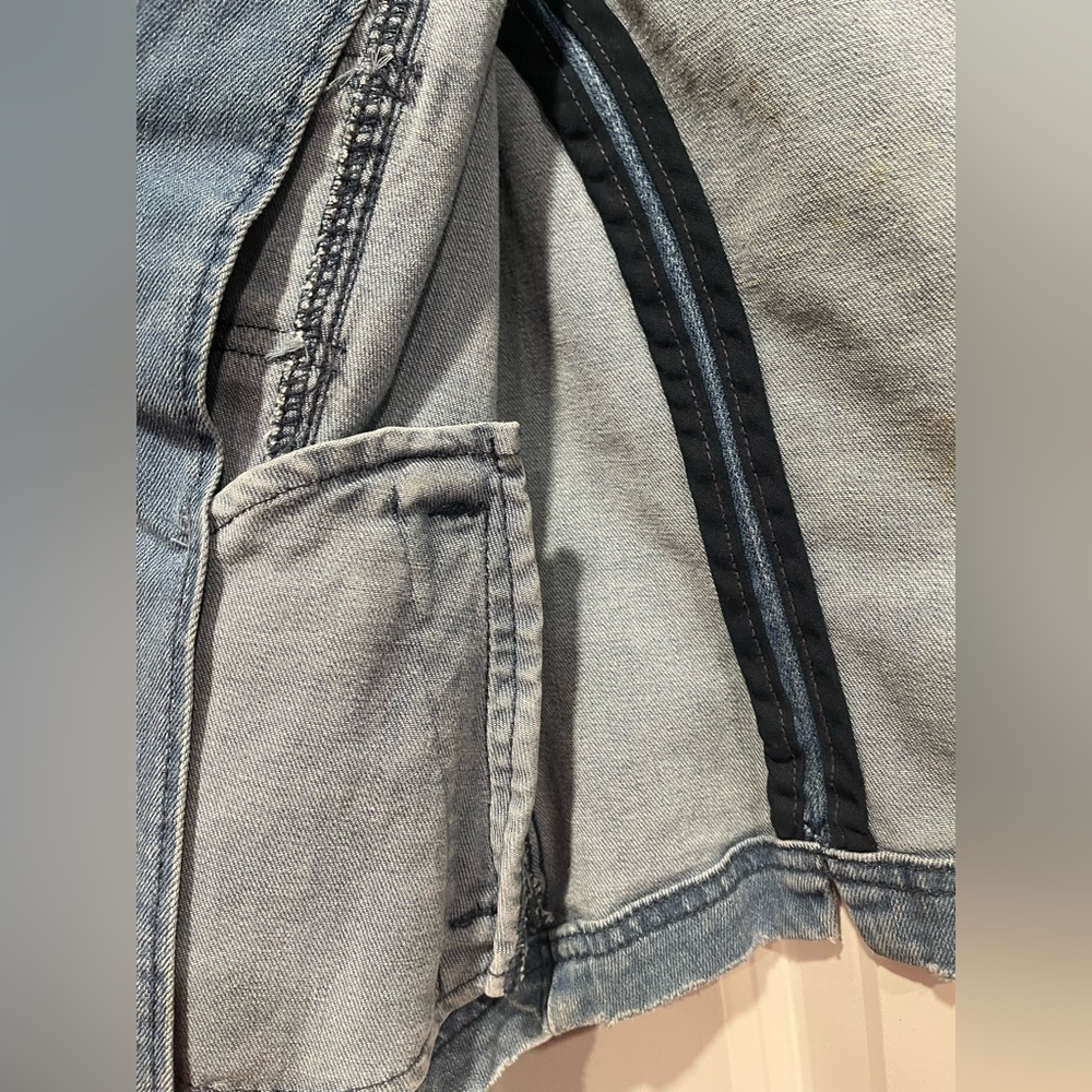 Free People Light Blue Military-Style Jean Jacket - Picture 9 of 14